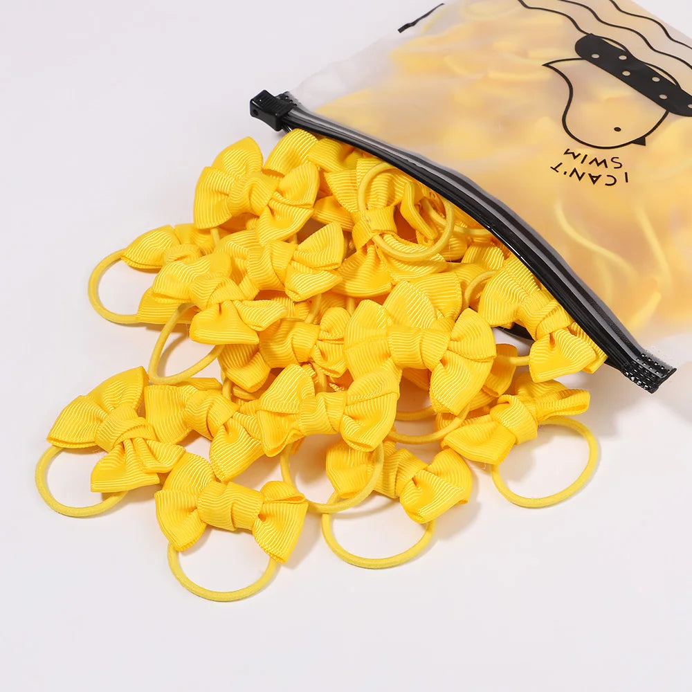5Pcs Children Hair Ties Headdress Girls Scrunchies Elastic Hair Band Kids Hair Rope Bow Rubber Band Set Baby Accessories