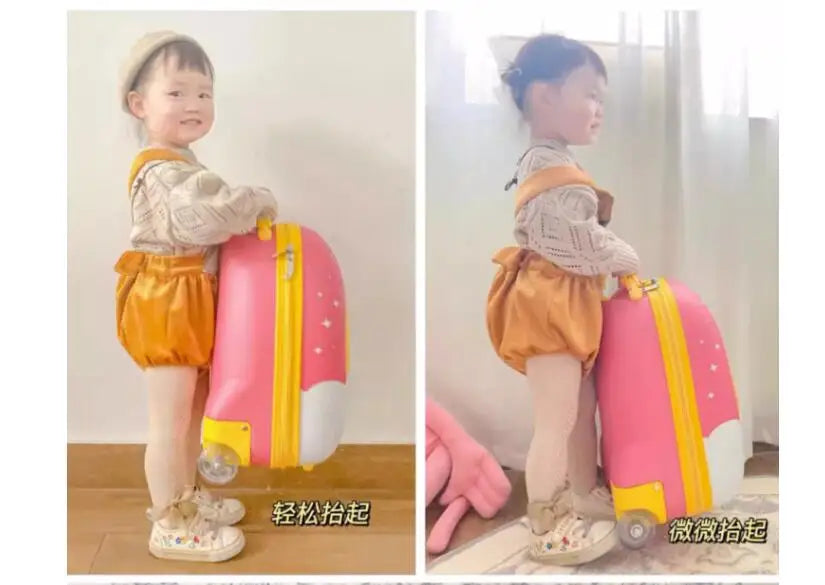 Children's 16 inch Luggage Suitcase Set Backpack Girls Cartoon Travel Trolley Luggage Bag For boys Boarding Suitcase For Kids