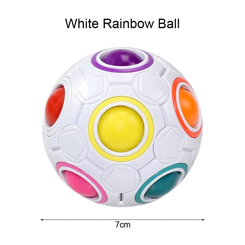 Kids Antistress Cube Rainbow Ball Puzzles Football Magic Cube Educational Learning Toys for Children Adult Stress Reliever Toys