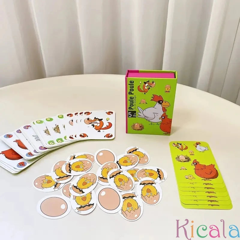 Educational Smart Toys for Kids Chick Run Logic Reasoning Strategy Card Game Learning Educational Toys Kids Card for gifts