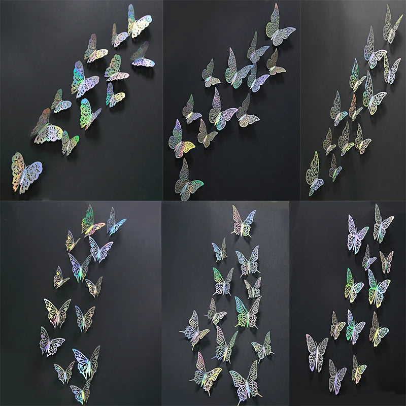 Iridescent Paper Leaf Snowflakes Garland Mermaid Birthday Tea Party Hanging Leaves Star Streamer Xmas New Year Banner Decoration