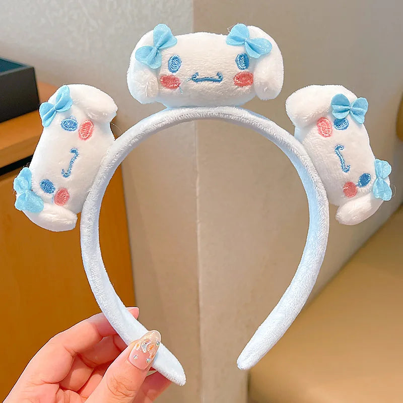 New Cute Sanrio Anime Kuromi My Melody Cinnamoroll Headwear Kids Hair Accessories Home Ornament Charm Gift