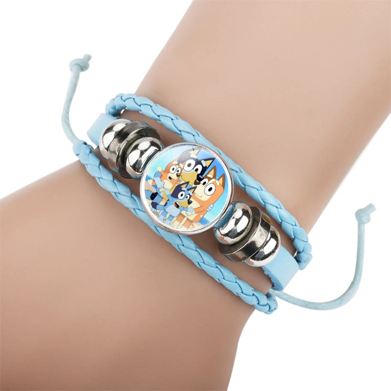 Cartoon Bluey Bracelet Animation Dopamine Hand-knitted Jewelry Hand Jewelry Cute Toys for Boys Girls