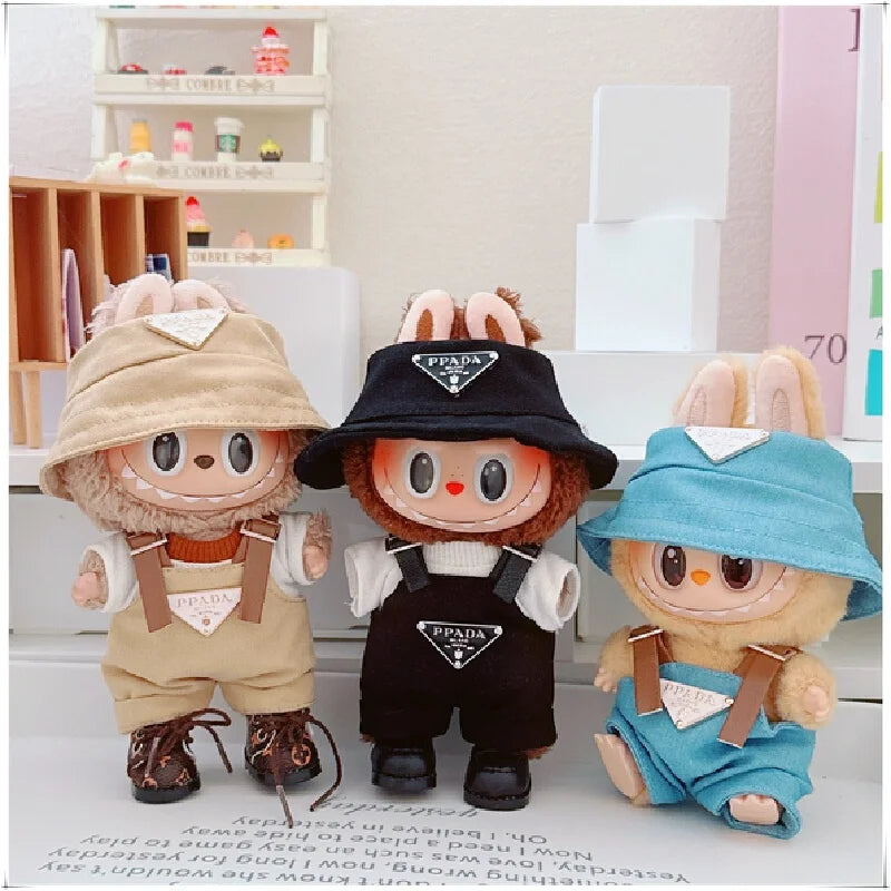 The first and second generations of Labubu only sell 17cm seated party clothes accessories inverted triangle workwear fashion