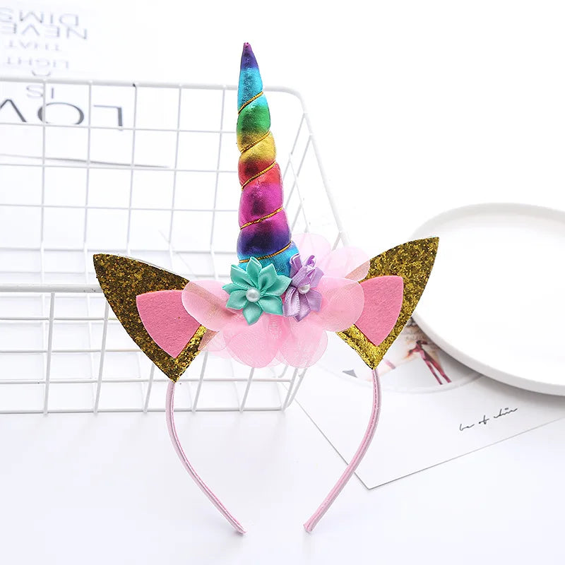Unicorn Headband, GIRL'S Hair Accessory, CHILDREN'S Holiday Party Supplies, Headband, Cartoon Cute Headband