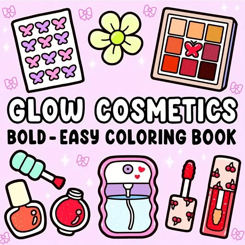 Cute & Groovy Coloring Book for Adults and Youngsters – Bold & Easy Designs for Relaxation, Art Learning, and Cognitive Develop