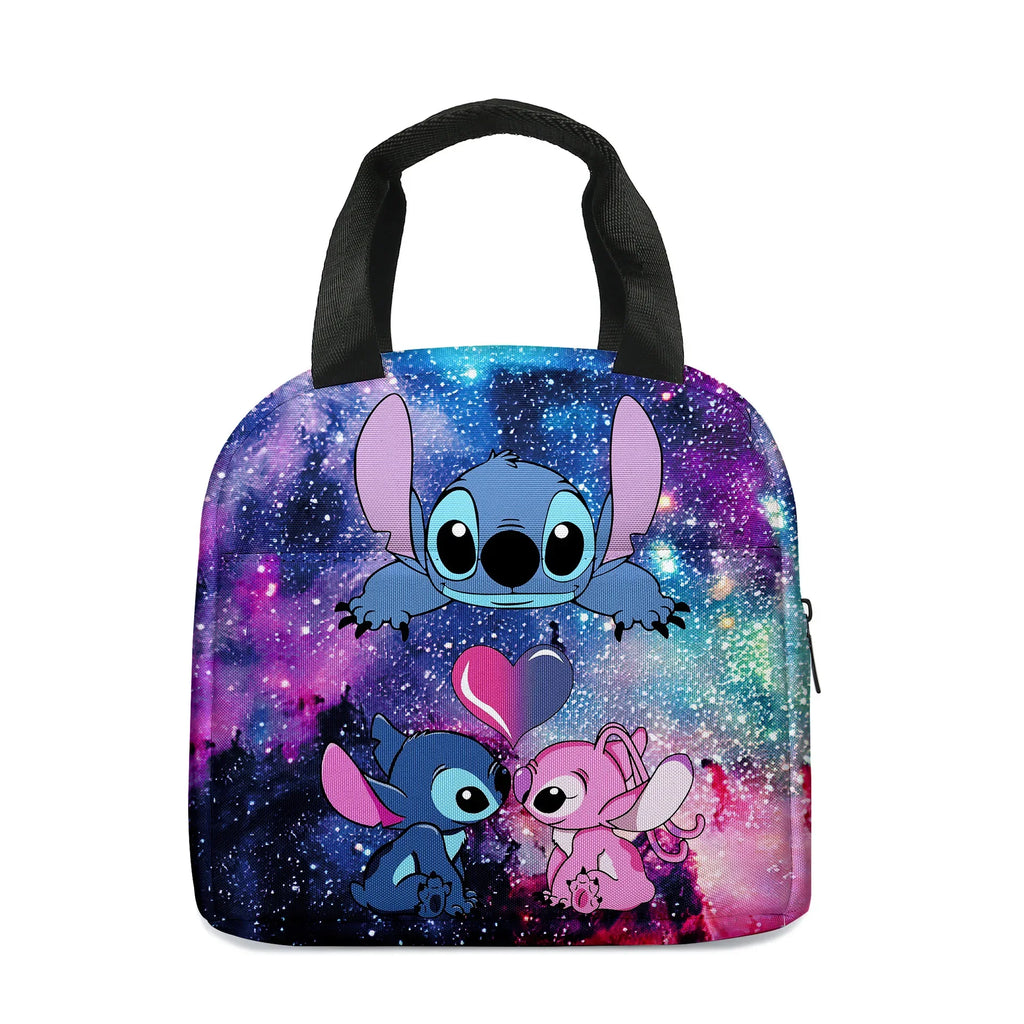 MINISO Stitch Children's Lunch Bag Primary School Lunch Box Bag Children's Best Gift Cartoon Mochila Best Gift for Children