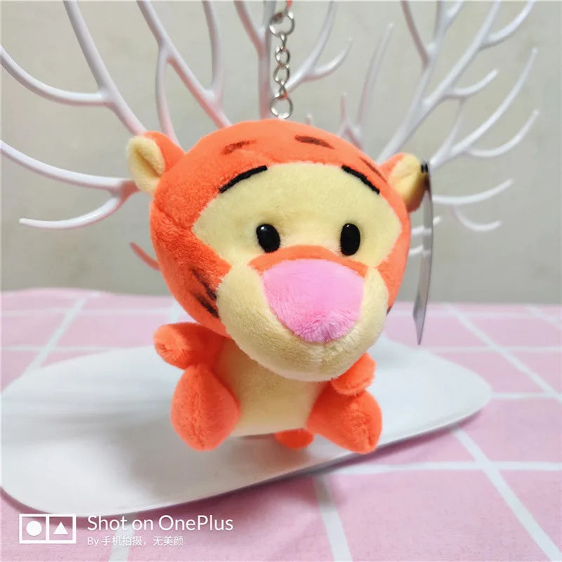 Wholsale 20pcs/lot 10cm Winnie the Pooh Lilo Stitch Plush Toys Cute Rabbit Daisy Animal Stuffed Small Pendant Gifts For Kids