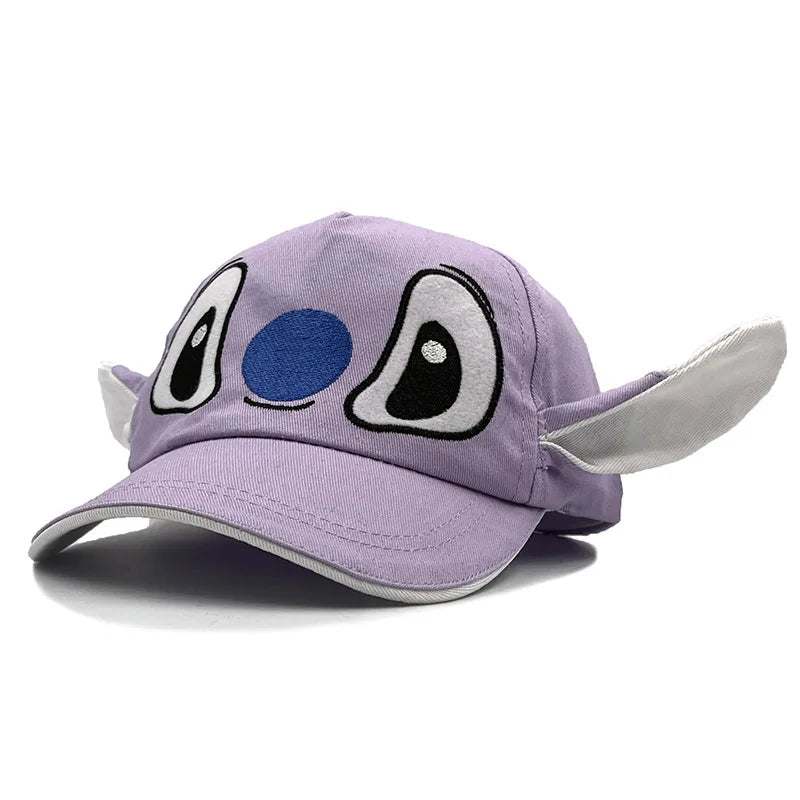 Cute 3D Ear Stitch Hats Cartoon Embroidery Lilo & Stitch Baseball Cap Children Outdoor Sun Hats Fashion Accessory Birthday Gift