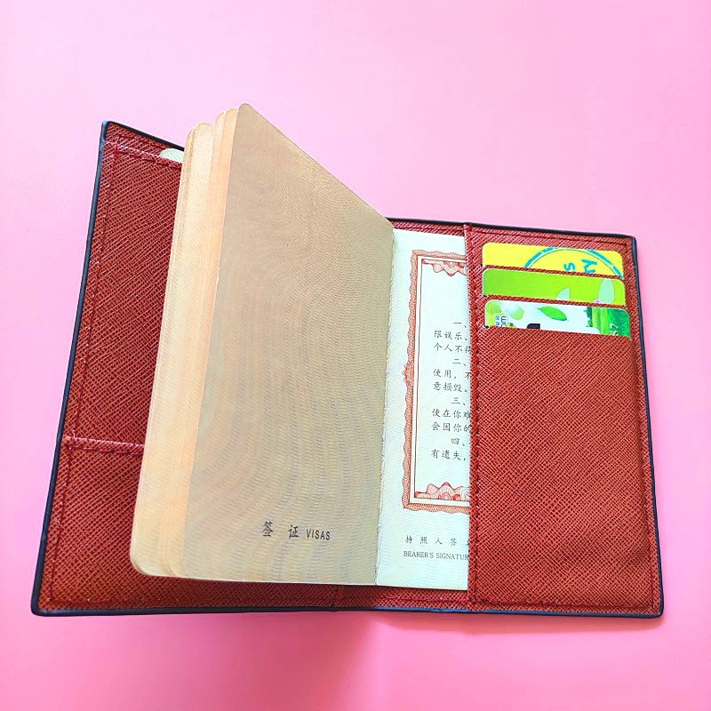 Sanrio MY Melody Passport Cover Girls Travel Passport Holder PU Leather Function Business Card Case For Women ID Card Holder