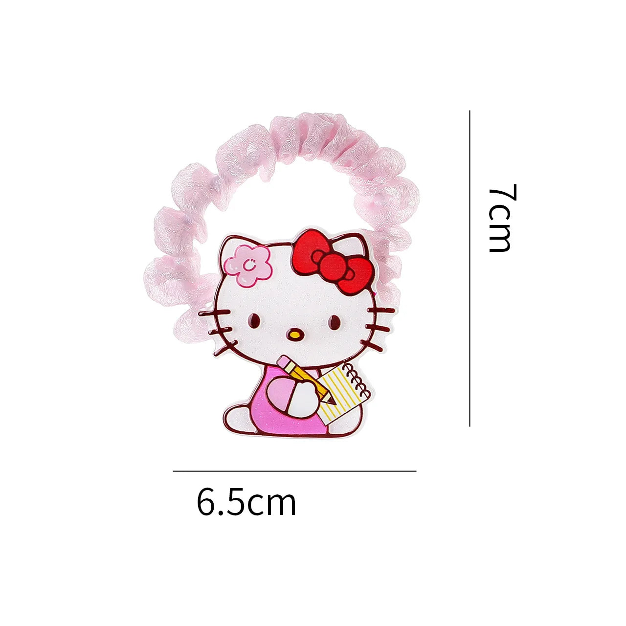Sanrio Hello Kitty Cat Hair Band Cute Cartoon Girl&Child Sweet Kawaii Bestie Hairpin Charm Ponytail Holder Holiday Gifts