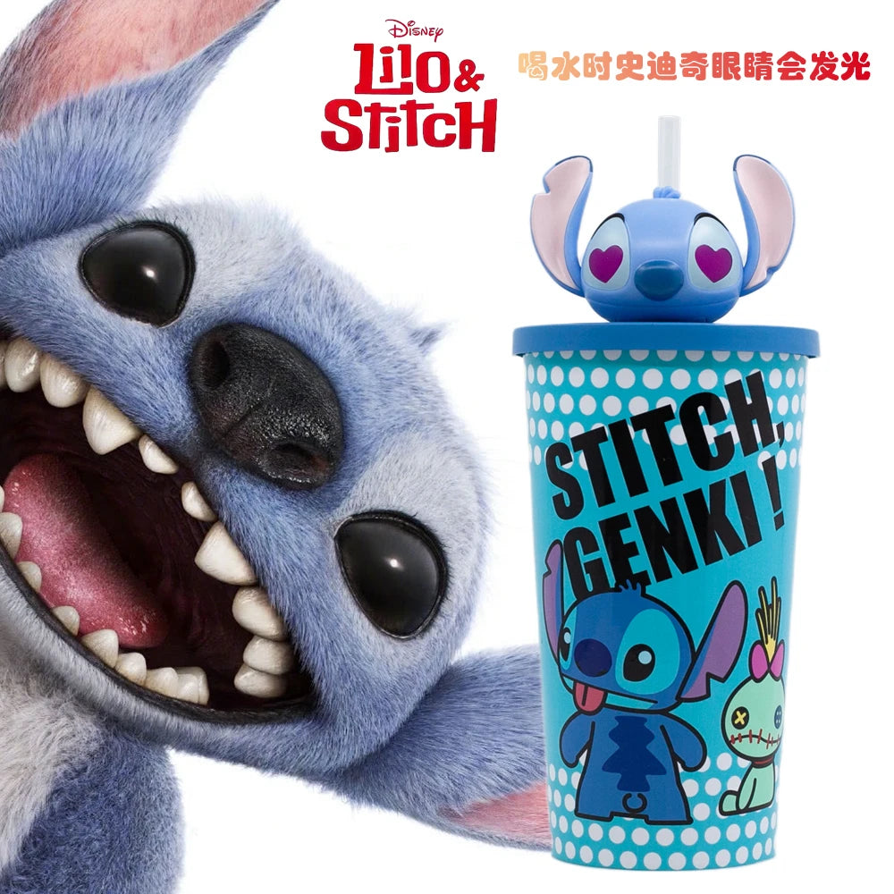 "Authentic In-Stock Stitch (Lilo & Stitch) Merchandise - Collectible Cup Series: Novelty Straw Cup & Popcorn Bucket"