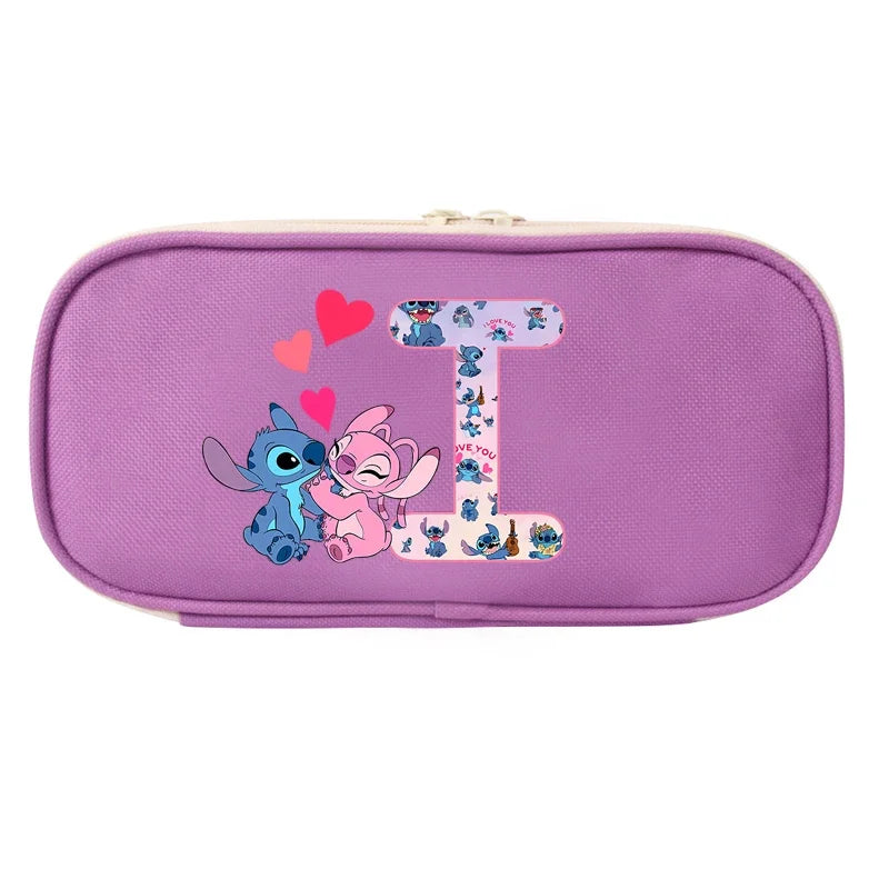 Lilo&Stitch Pencil Box Letter A B C Student School Supplies Stationery Kids Penbag Pencilcase Kawaii Boy Girl Birthday Cute Gift
