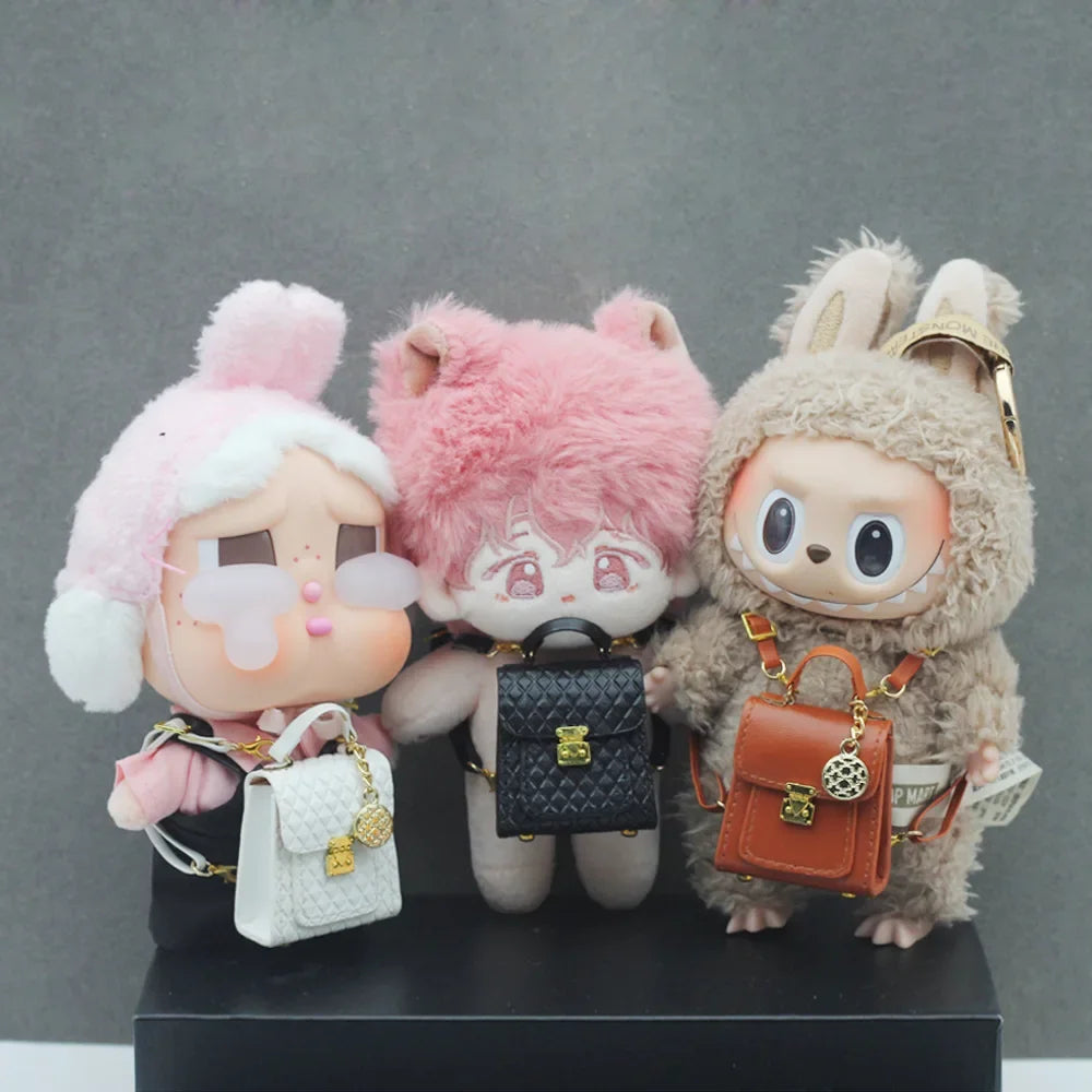 15-17 Cm Labubu Backpack Toy BJD Doll Bag Handmade Set DIY Doll Backpack Replacement Clothing Accessories in Stock