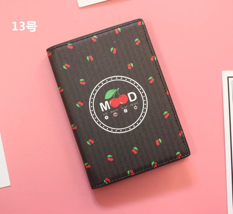 Fashion Men Women Travel Leather Passport Holder Card Case Protector Cover Floral Wallet Bags Flower Passport Cover for girls