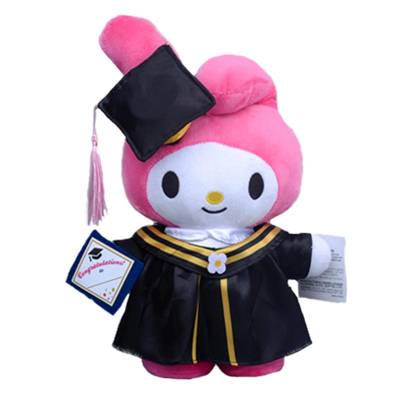 25cm Sanrio Stitch Hello Kitty Graduation Plush Toys Pochacco Soft Tuffed Animals Christmas Birthday Christmas Graduation Gifts