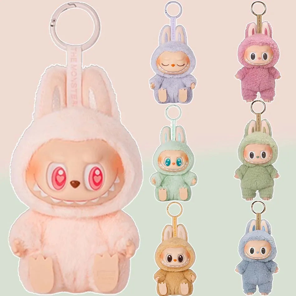 Labubu The Monsters Heartbeat Macaron Enamel Face Pvc Figurine Tabletop Ornament Kawaii Doll Kid Birthday Gift