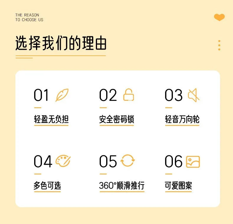 New Hello Kitty 14/20 Inch Cartoon Travel With Lock Trolley Box Cute Suitcase Makeup Case Large-capacity Storage Box Girls Gifts