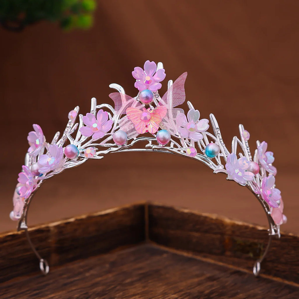 Handmade Mermaid Fish Crown Ocean Style Costume Seashell Starfish Hair Accessories for Women Girls Princess Birthday Party Tiara