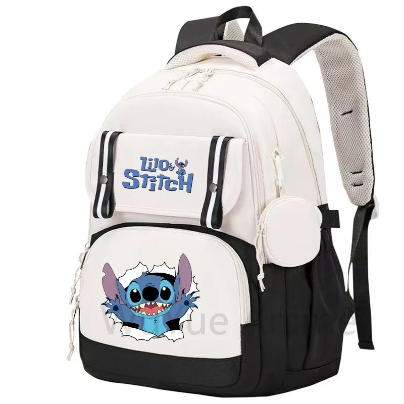 Anime Lilo Stitch Backpack Large Capacity Bookbag for Boy Girl Men Women Leisure Waterproof Laptop Travel Bag Kid Gift Mochila