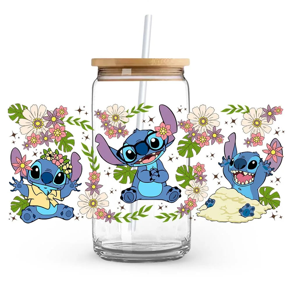 Mickey Stitch Cars Winnie the Pooh UV DTF Cup Wrap UV Self-Adhesive Cartoon Stickers Innovative Cup Embellishments