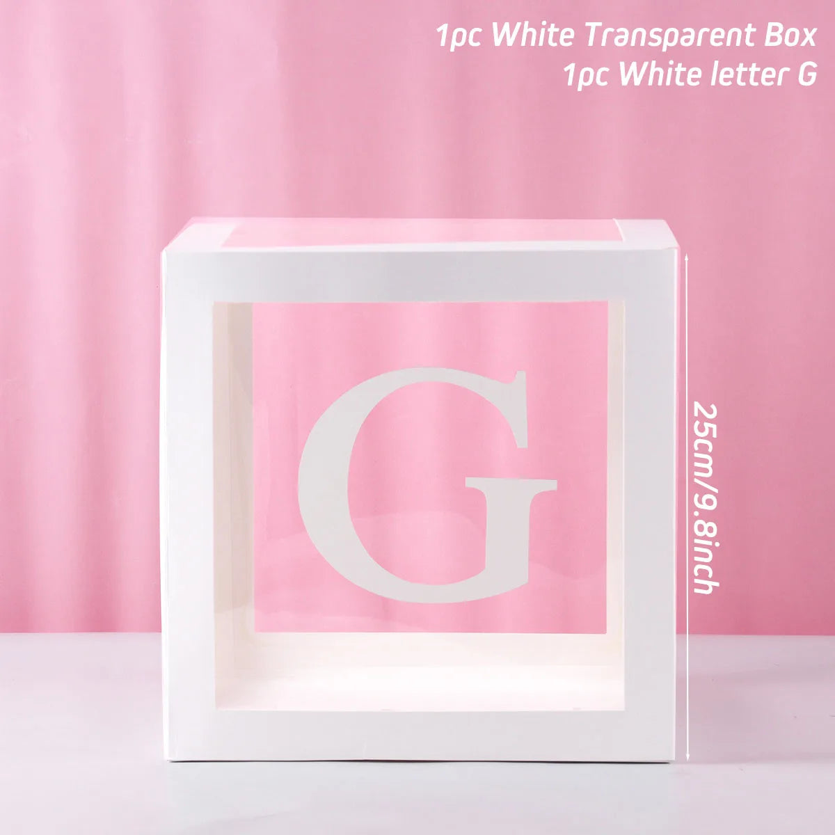 Transparent Baby Shower Box Boy Girl Birthday Decor 1st One First Birthday Wedding Party Decor Christening Babyshower Supplies