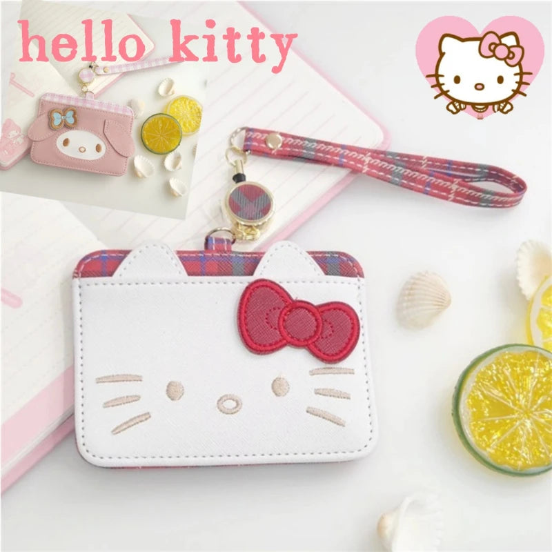 hello kitty y2k sanrio cute girl ID card storage bag Melody card holder travel passport Kuromi anime cartoon birthday gift