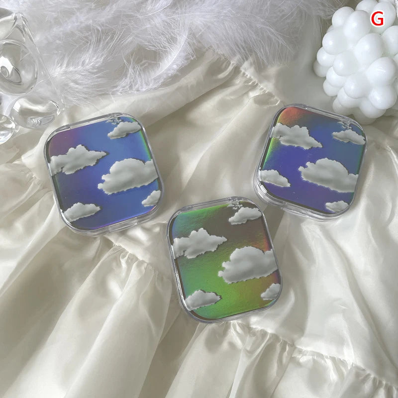 1pcs Cute Mini Contact Lenses Case Kit For Girls Travel Portable Contact Lens Box Contact Lens Storage Container