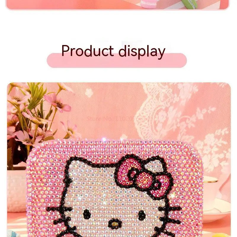Hello Kitty Creativity Jewelry Box Cartoon Anime Storage Box Jewelry Bag Earrings Necklace Storage Box Diamond Lock Gifts