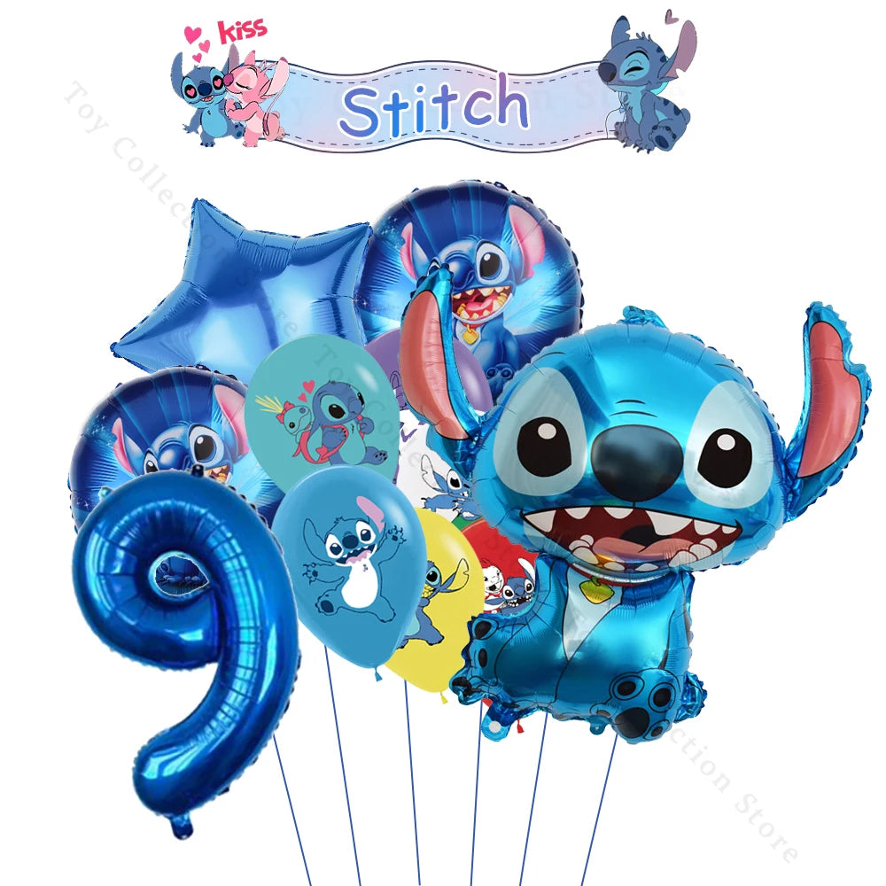 Lilo and Stitch Cartoon Children's Birthday Party Decoration Paper Plate Latex Foil Ballon Tablecloth Baby Shower Party Supplies