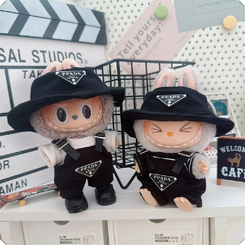 The first and second generations of Labubu only sell 17cm seated party clothes accessories inverted triangle workwear fashion