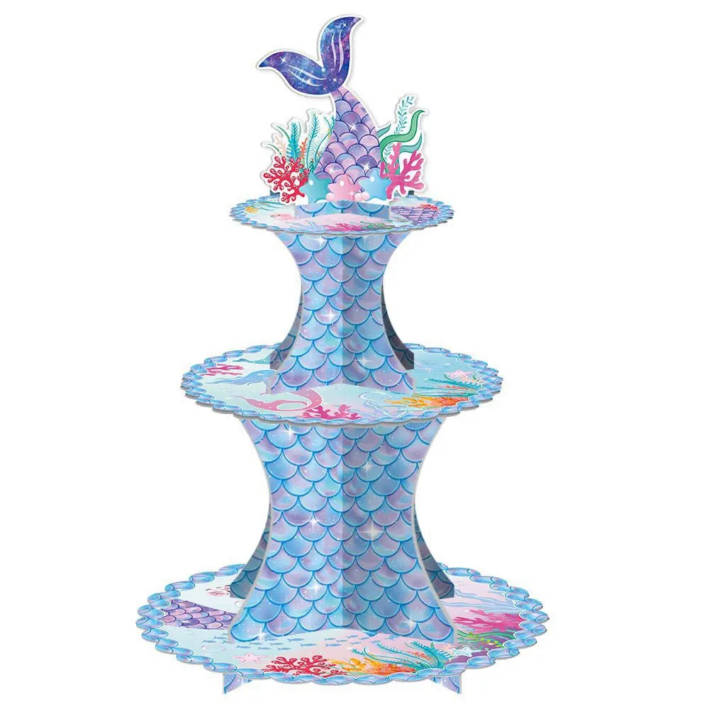 Mermaid Princes Birthday Party Decorations Disposable Tableware Gif Bag Foil Balloon Backdrop Decor Baby Shower Party Supplies