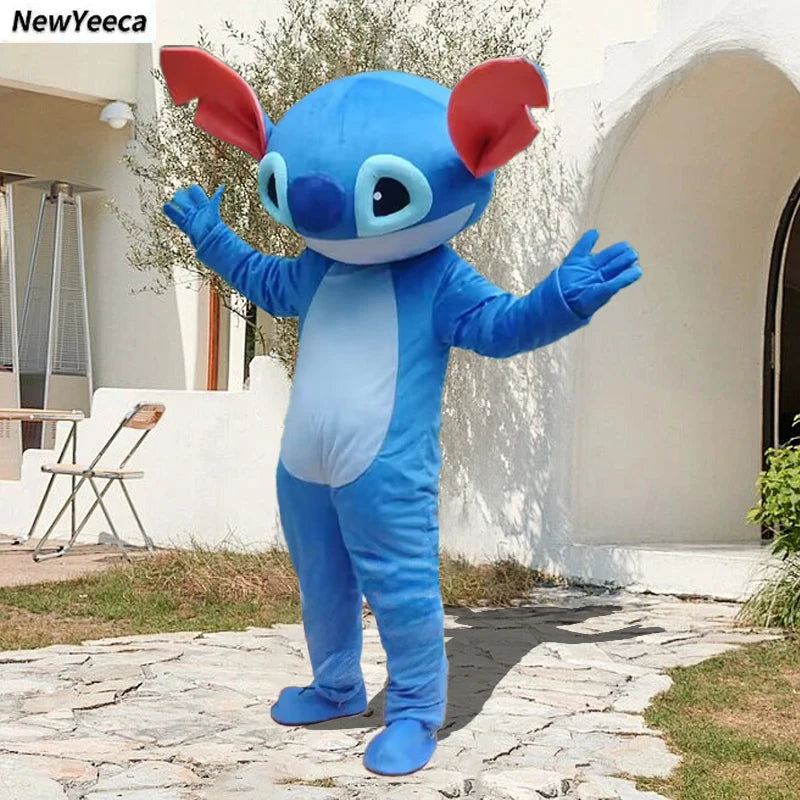 New Blue Lilo & Stitch Mascot Costume Anime Cartoon Character Advertising Fancy Dress Animal Carnival Party Adult Cosplay Suits
