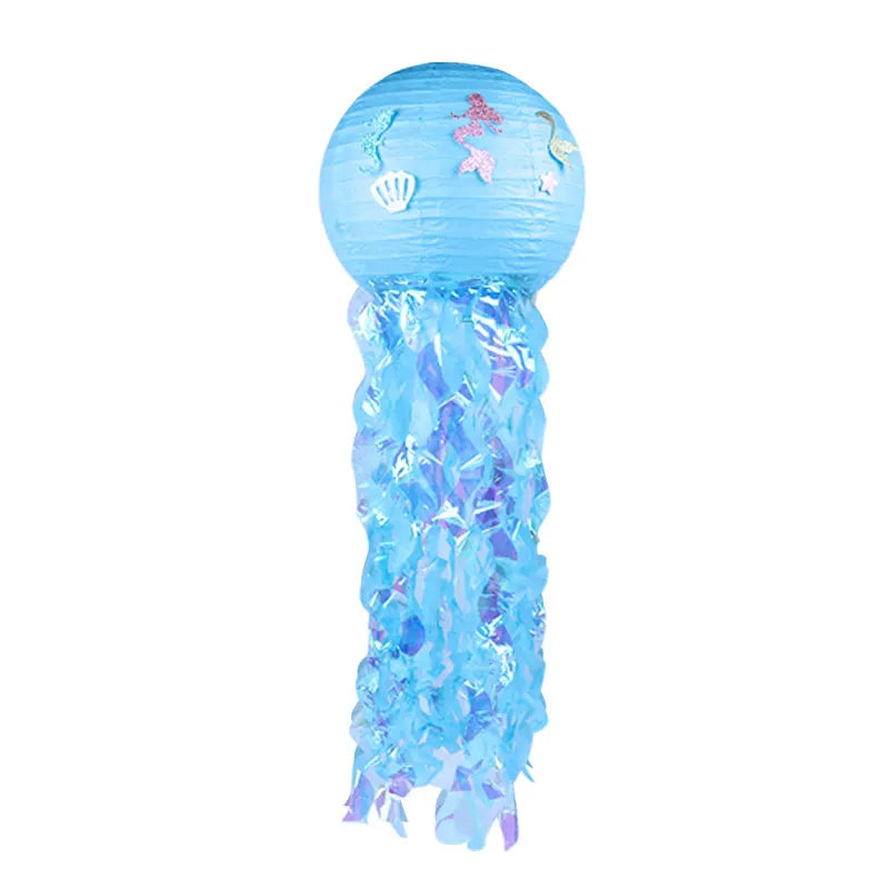 Mermaid Jellyfish Paper Lantern DIY Hanging Little Mermaid Theme Under The Sea Wedding Birthday Party Decoration Supplies