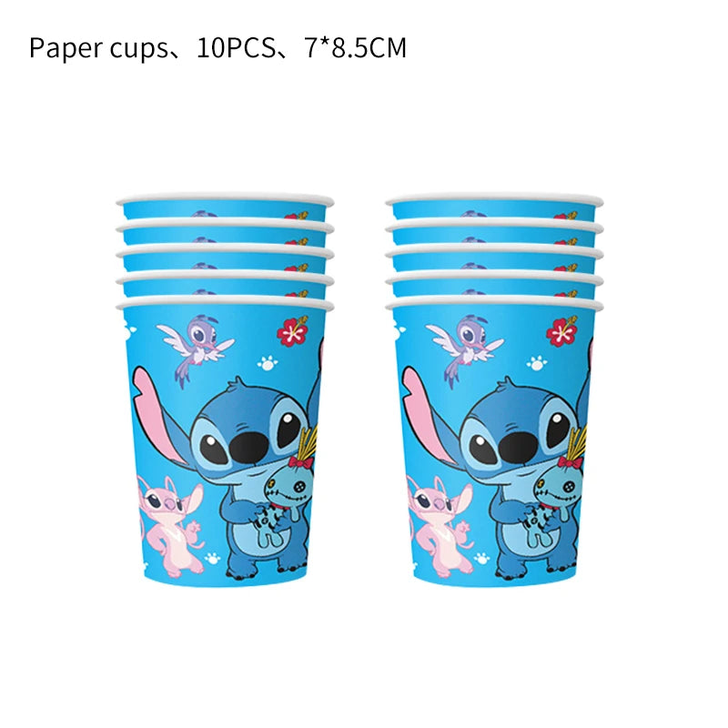 Stitch Party Supplies For Child Lilo And Stitch Birthday Party Decorations Balloons Banner Tablecloth Backdrop Tableware
