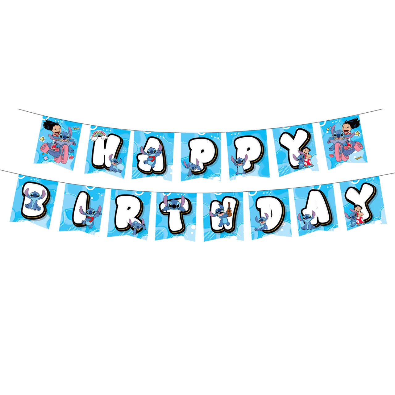 Stitch Decoration Birthday Girl Boy Tableware Set Tablecloth Candy Bag Foil Balloon Backdrop Kids Lilo and Stitch Party Supplies