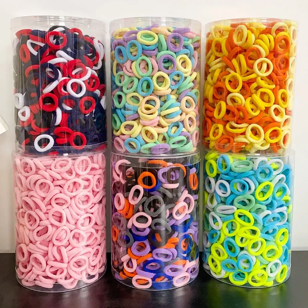 50/100/300pcs Kids Elastic Hair Bands Girls Sweets Scrunchie Rubber Band for Children Hair Ties Headband Baby Hair Accessories