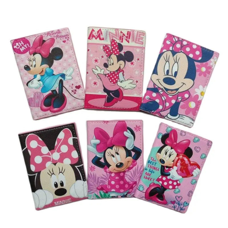 Lovely Minnie Passport Cover for Girls Travel Passport Case Leather Red Cute Passport Wallet Purse Kids Passport Holder