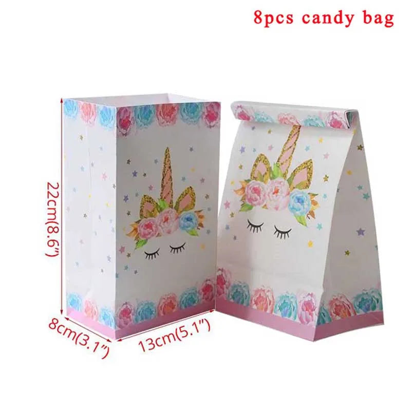 Unicorn Birthday Decorations for Girl Plate Napkin Cup cake topper Unicorn Party Supplies Kids Birthday Party Decor Baby Shower