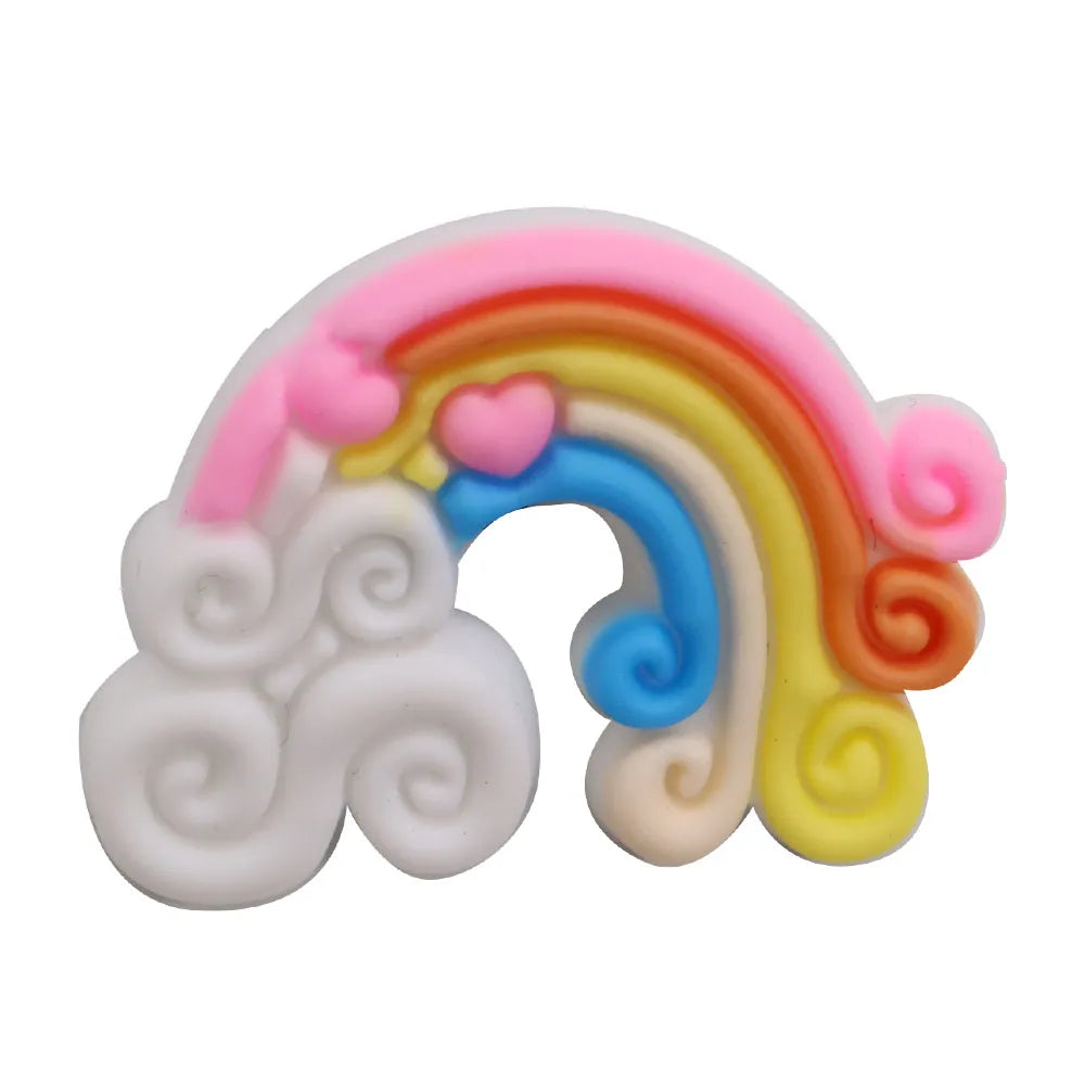 1Pcs PVC Hair Dryer Strawberry Cupcake Kids Shoe Charms Umbrella Crown Pink Series Buckle Clog Accessories Fit X-mas Gift