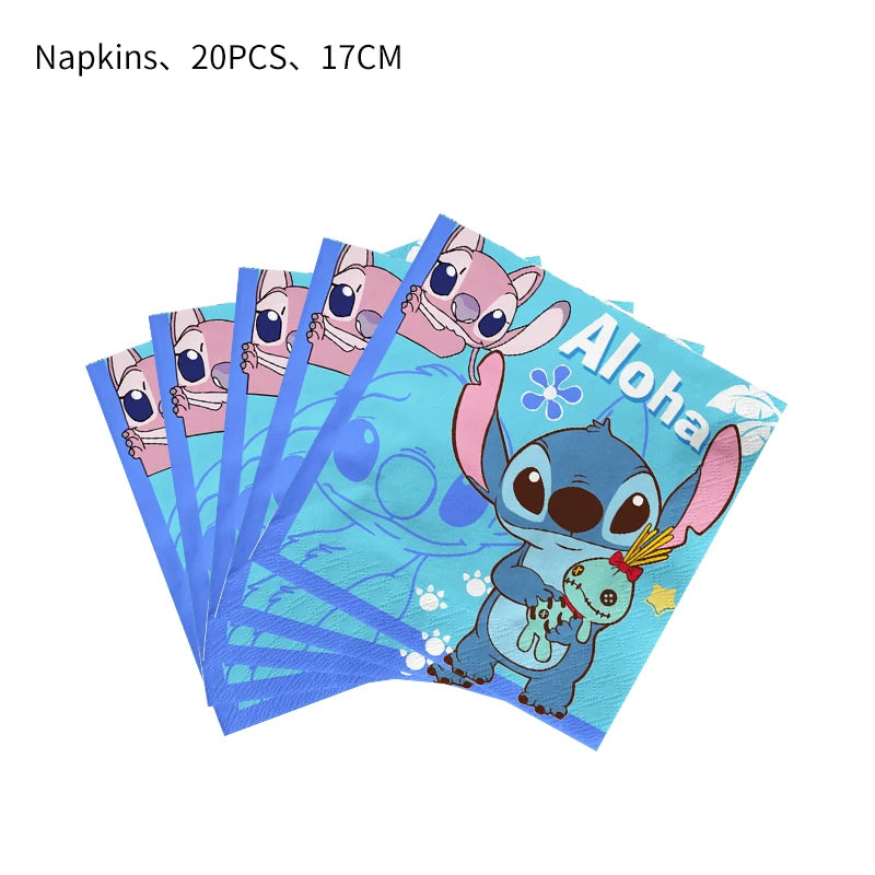 Stitch Party Supplies For Child Lilo And Stitch Birthday Party Decorations Balloons Banner Tablecloth Backdrop Tableware