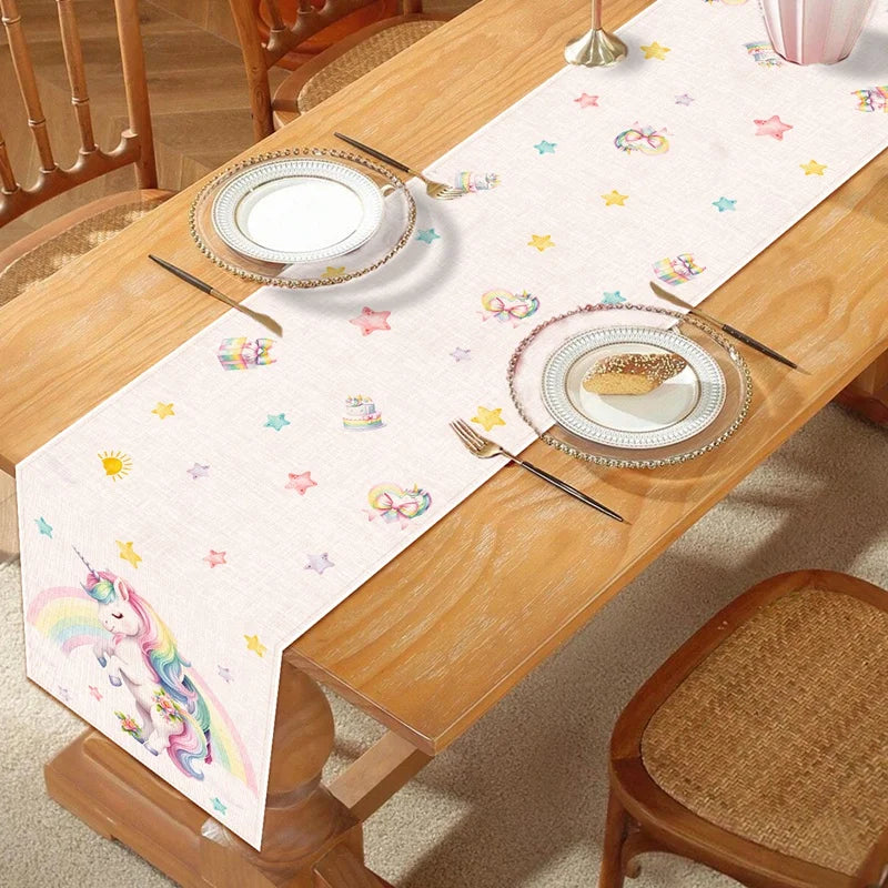 Rainbow Unicorn Disposable Tableware Happy 1st Birthday Party Decorations Kids Unicorn Theme Wedding Baby Shower Girls Supplies