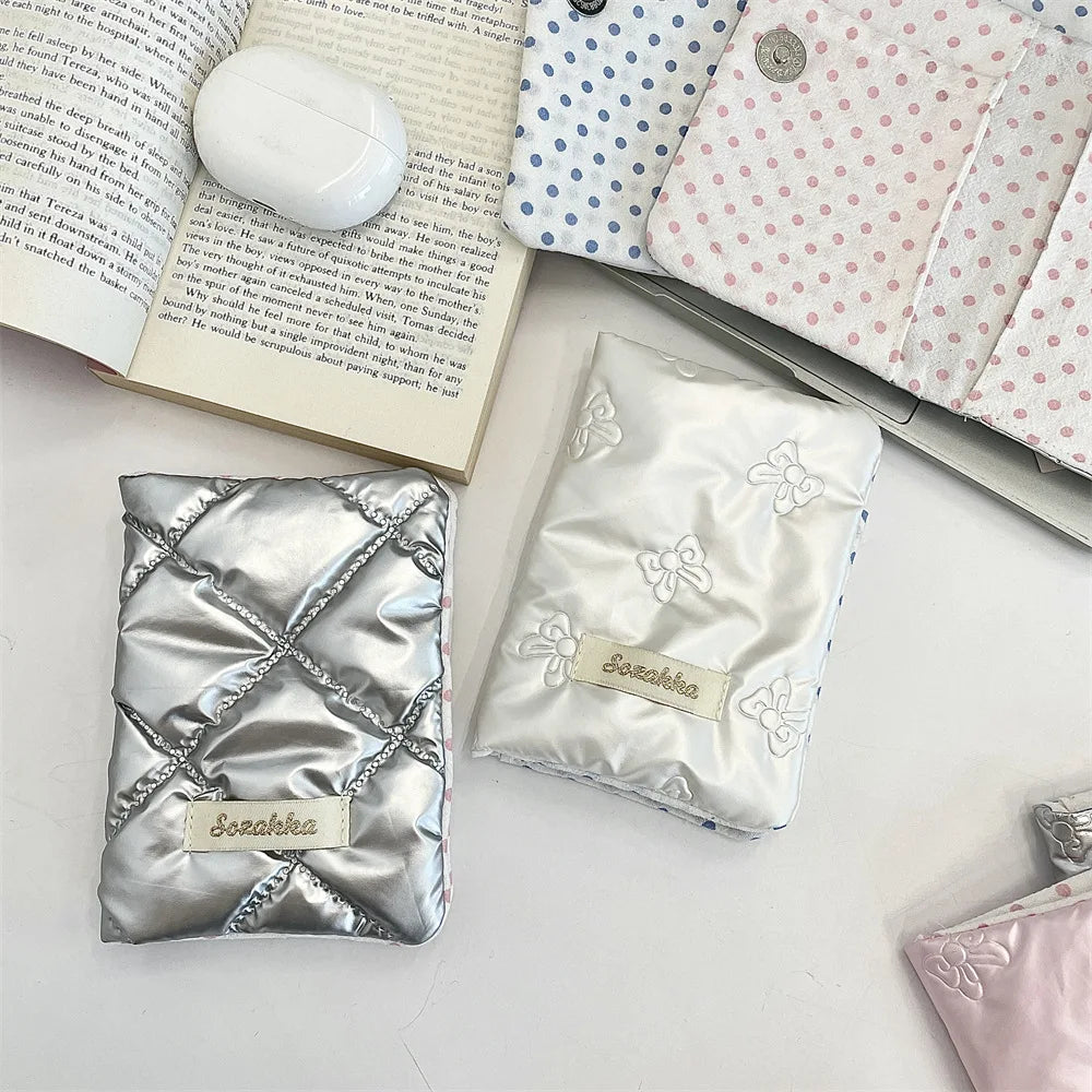 Bow Knot Women Girl Korean Ins Certificates Passport Wallet Travel Multi Functional Document Card Passport Cover Storage Bags