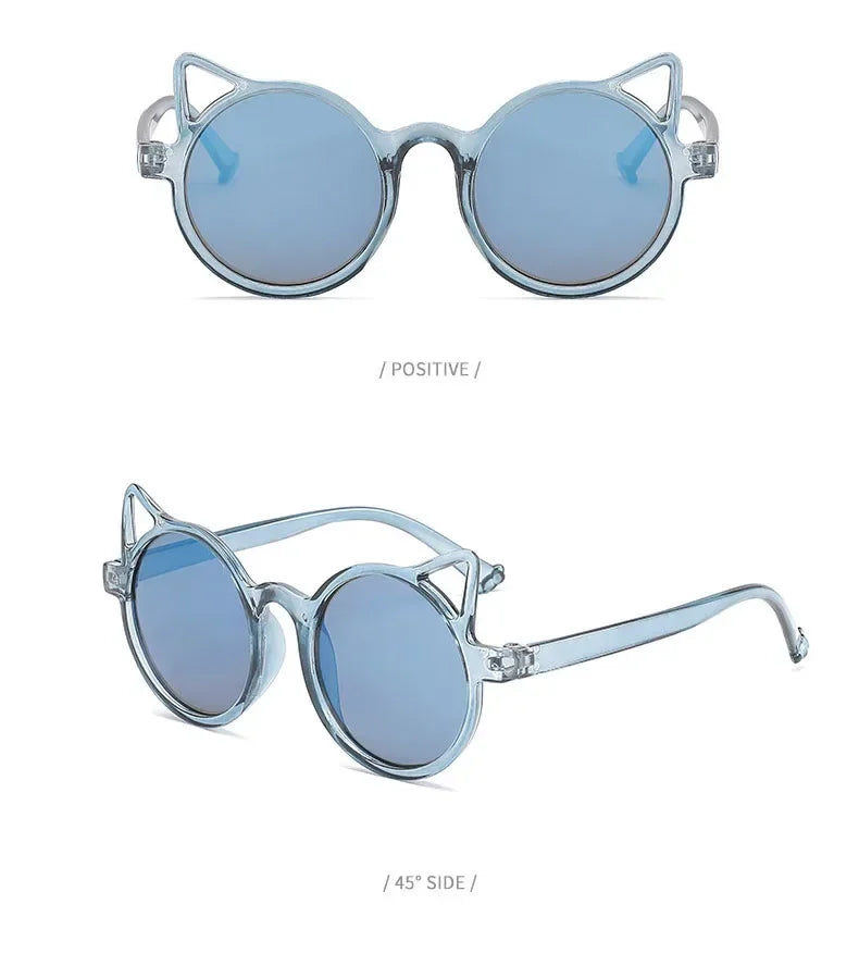 Girls Boys Cute Animal Cartoon Ears Sunglasses Outdoor Sun Protection Children Lovely Vintage Sunglasses Protection Classic Kids