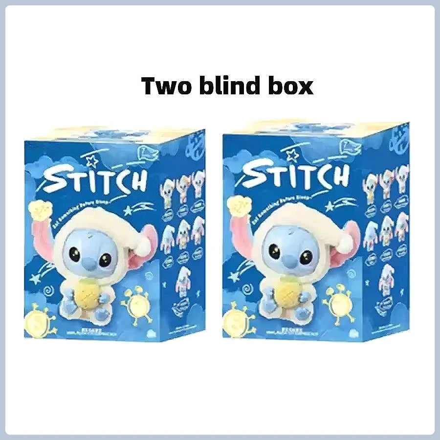 Miniso New Stitch Eat Some Thing Before Sleep Series Vinyl Blind Box Bag Pendant Cute Plush Doll Mystery Box Toy Surprise Gifts