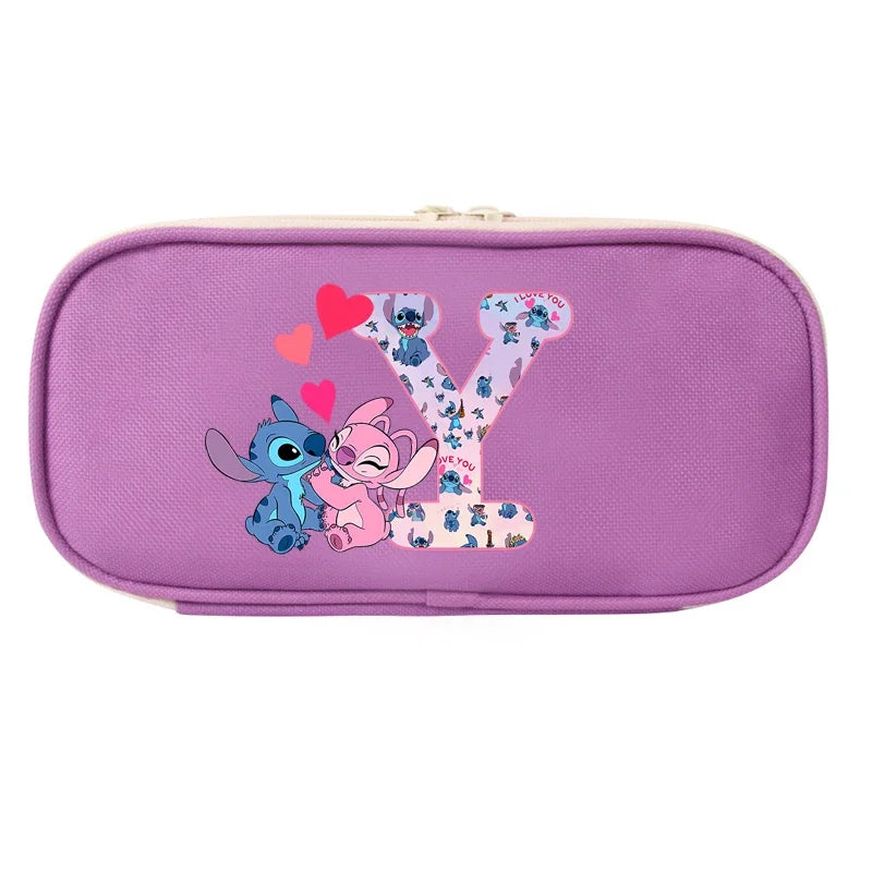 Lilo&Stitch Pencil Box Letter A B C Student School Supplies Stationery Kids Penbag Pencilcase Kawaii Boy Girl Birthday Cute Gift