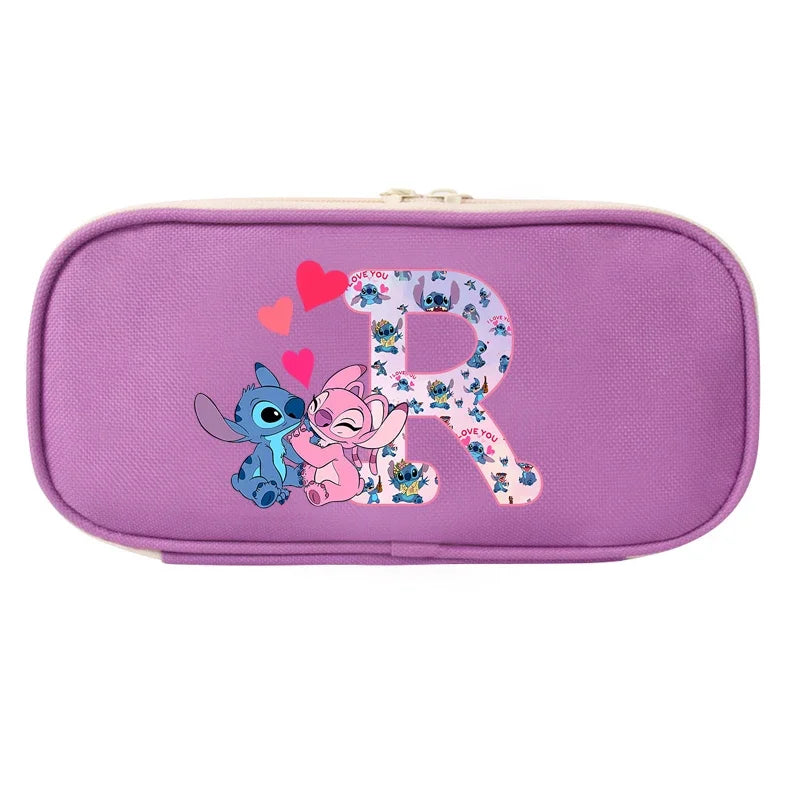 Lilo&Stitch Pencil Box Letter A B C Student School Supplies Stationery Kids Penbag Pencilcase Kawaii Boy Girl Birthday Cute Gift