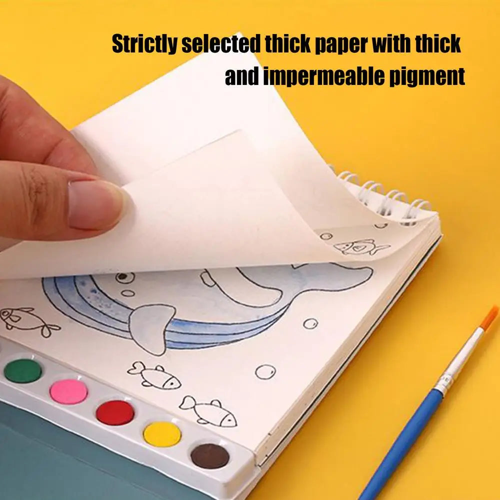 Coloring Book 20 Pages Portable Watercolor Coloring Book Kindergarten Colored Graffiti Enlightenment Note Picture Book