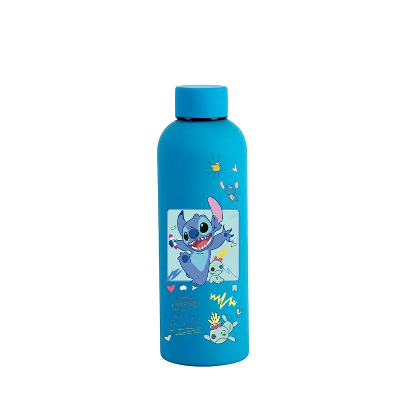 Lilo&Stitch Insulated Cup Sports Small Mouth Bottle Angel Colour Double-layer Vacuum Stainless Steel Cola Coffee Frosted Bottle