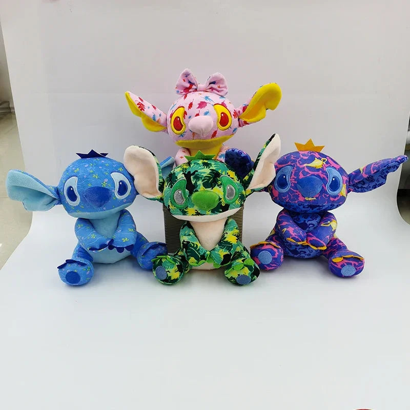 2024Disney 20cm Limited Edition Cloth Fleece Stich Colourful Stuffed Doll Cute Stitch Plush Anime Kid Birthday Gift Children Toy